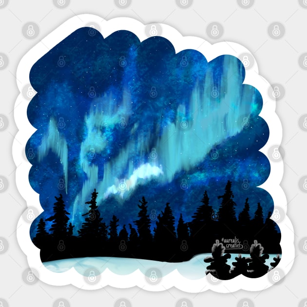 Northern lights in Canada Sticker by Aurealis